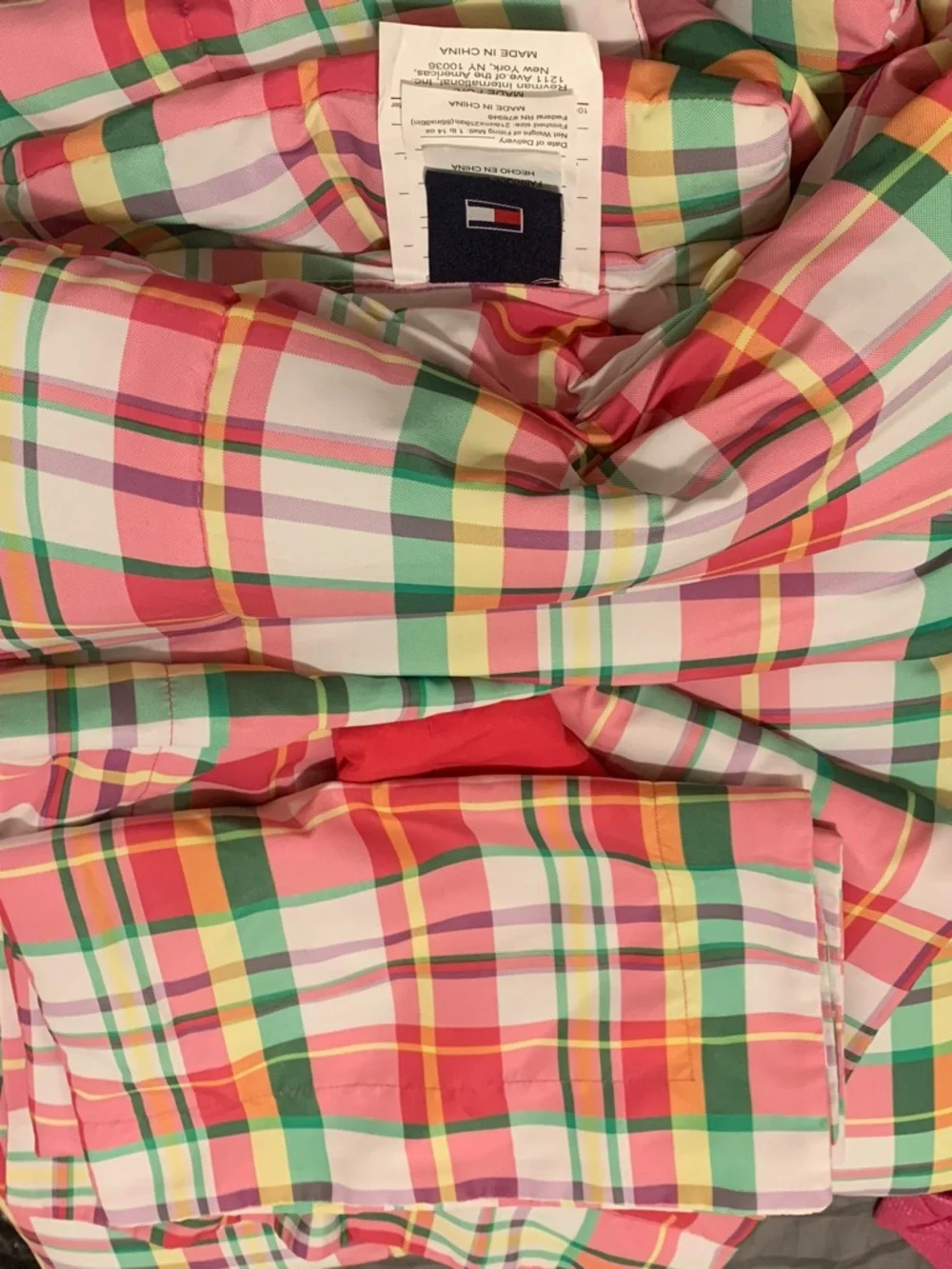 Tommy Hilfiger Multicolor Plaid Jacket - Pink, Green, Yellow